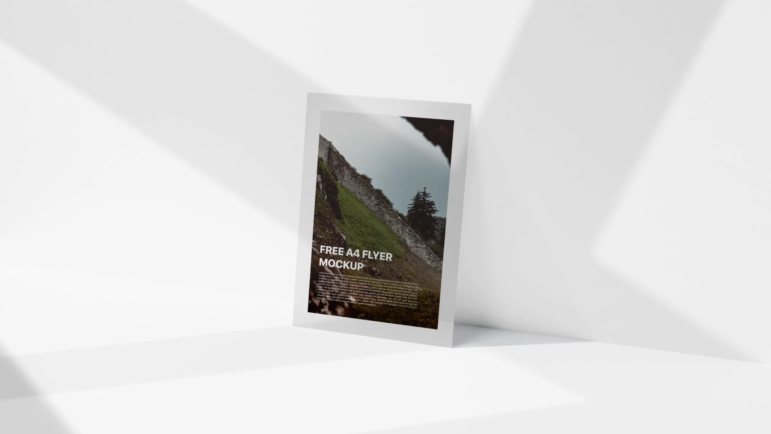 A4 Flyer/Brochure PSD Mockup free dorwnload in 8K Resolution